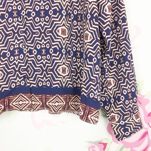 Somedays Lovin Day Tripper Geometric Boho V Neckline Blouse S - Picture 5 of 6